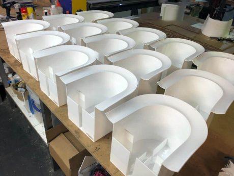 3mm White perspex camera covers for ITV