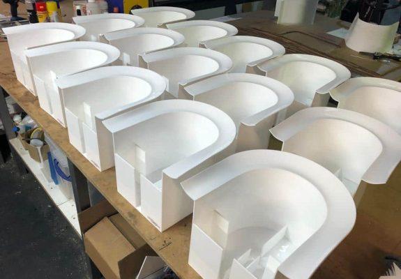 3mm White perspex camera covers for ITV