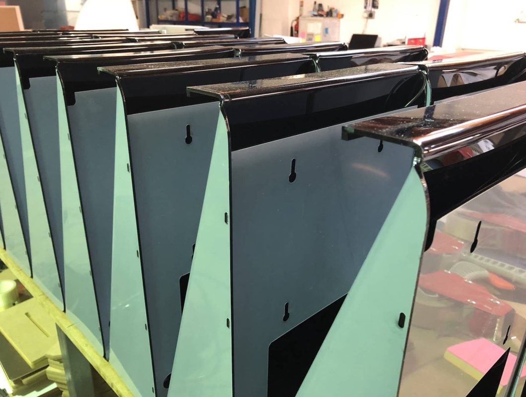 3mm black fabricated POS stands