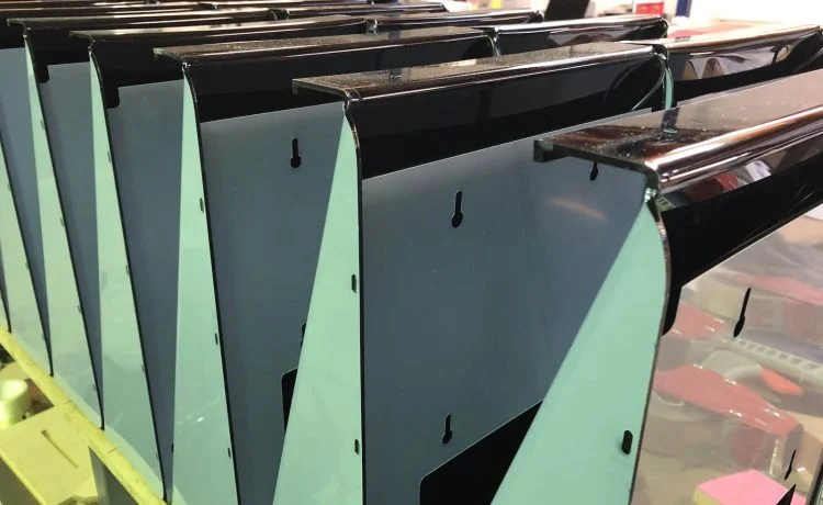 3mm black fabricated POS stands