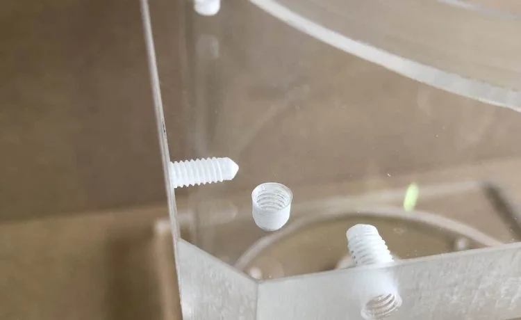 Fabricated acrylic water inlet 1