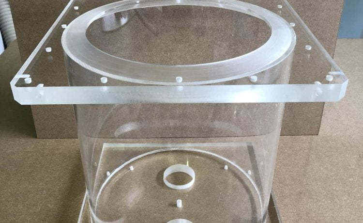 Fabricated acrylic water inlet
