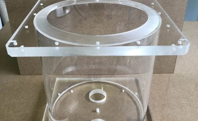 Fabricated acrylic water inlet