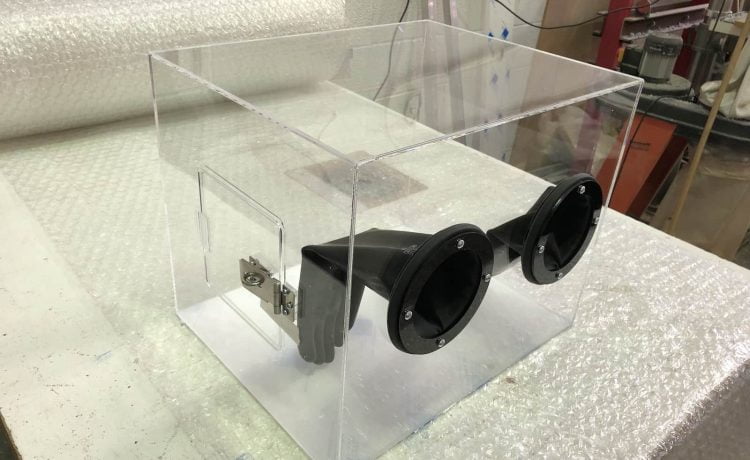 Perspex fabricated glove box