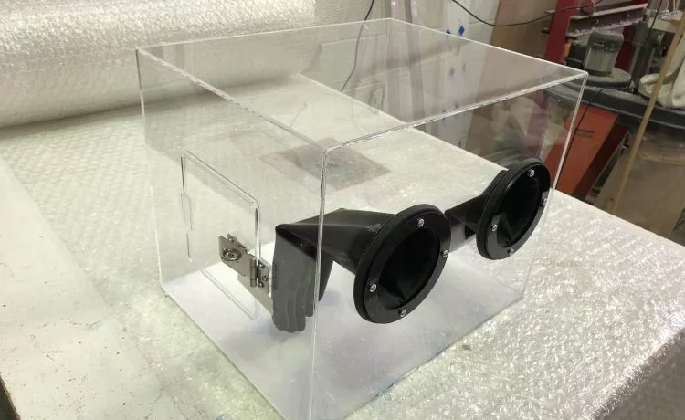 Perspex fabricated glove box